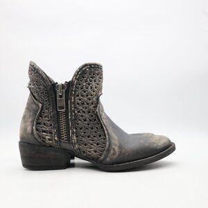 Circle G By Coral Boots Women's Size US 8 Western Bootie Zip Ankle Shoes